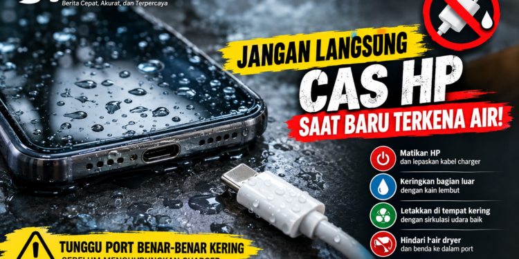 HP Terkena Air Jangan Langsung Cas