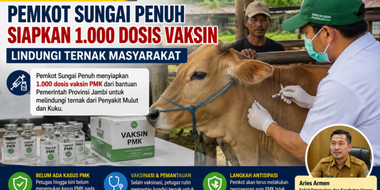 Pemkot Sungai Penuh Siapkan 1.000 Vaksin