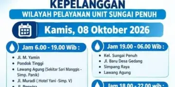 Perumda Tirta Khayangan Sampaikan Jadwal Air Mengalir