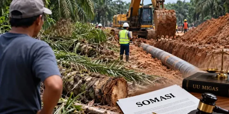 Kebun Sawit Warga Diduga Dirusak, Proyek Pipa Migas PT Montd’Or