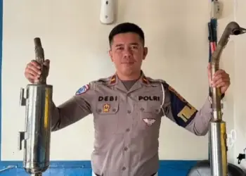 Satlantas Polres Kerinci Tertibkan Kendaraan Gunakan Knalpot Brong