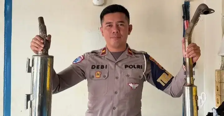 Satlantas Polres Kerinci Tertibkan Kendaraan Gunakan Knalpot Brong