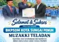 Wako Alfin Serahkan Penghargaan Muzakki Teladan kepada BKPSDM Sungai Penuh
