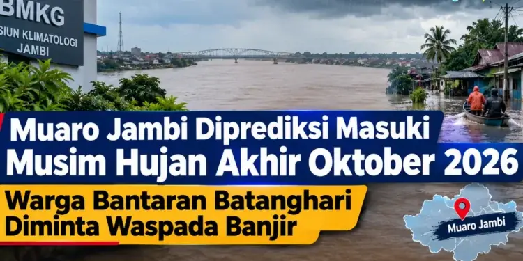 BMKG Perkirakan Muaro Jambi Masuk Musim Hujan Akhir Oktober 2026
