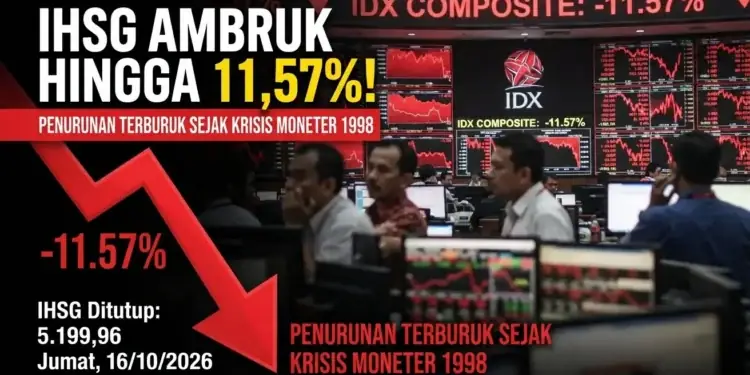 IHSG Turun hingga 11,57 Persen