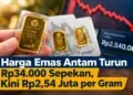 Dalam Sepekan Harga Emas Antam Turun Rp34.000
