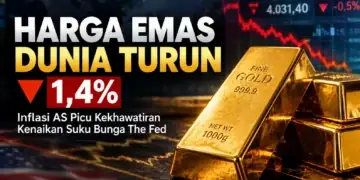 Harga Emas Dunia Melemah Turun Hingga 1,4%