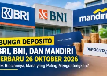 Ini Bunga Deposito BRI, BNI, dan Mandiri Terbaru Akhir Oktober 2026
