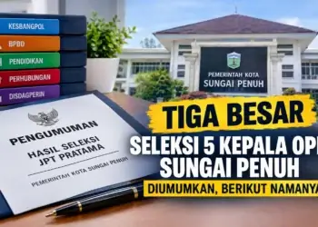 Nama Tiga Besar Seleksi 5 Kepala OPD Sungai Penuh